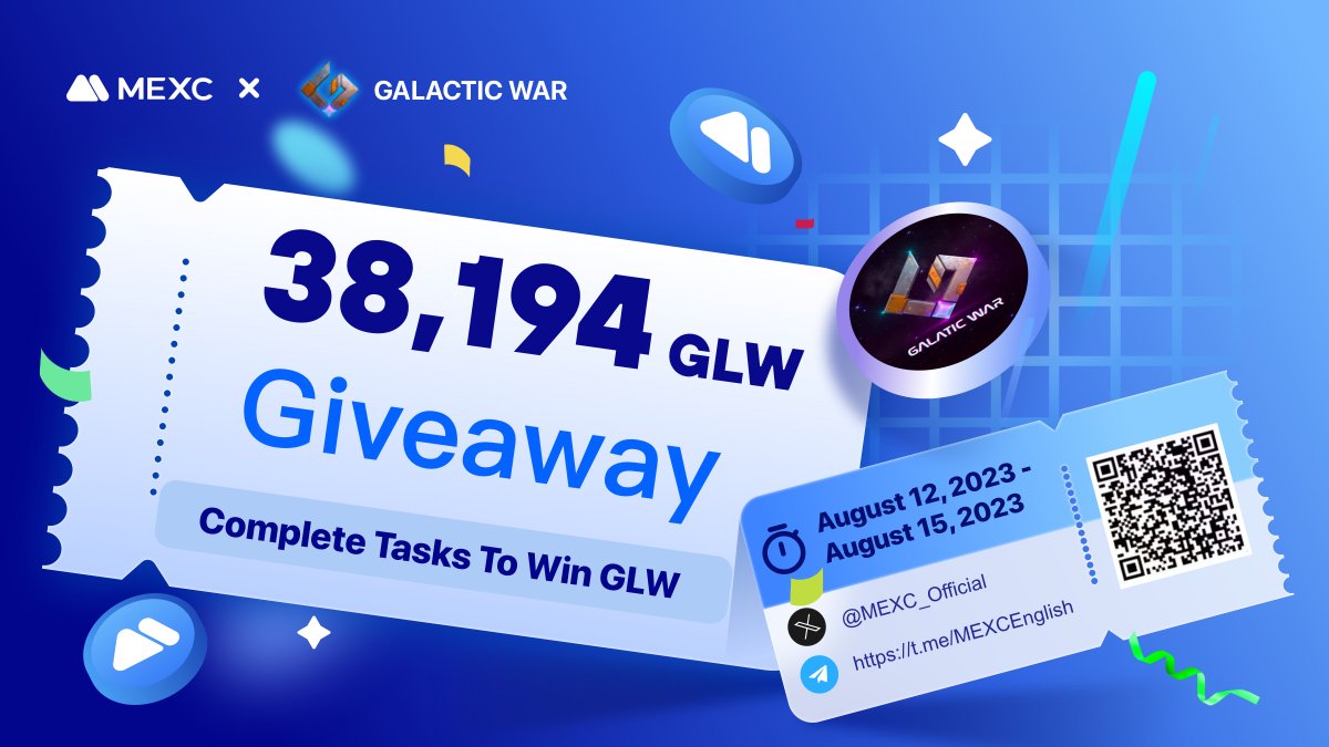 MEXC_Official's tweet image. #MEXC x @GalacticWarGame
collab giveaway -  38,194 $GLW Lucky Draw!

To enter:    
🔹Follow @MEXC_Official &amp;amp; @GalacticWarGame
🔹Complete the tasks: forms.gle/Q3kvnhretYE2zY…