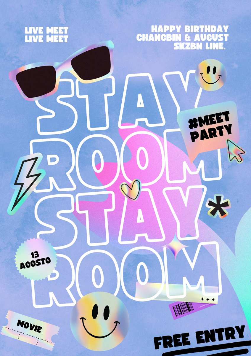 SKZBNesp's tweet photo. 💟 | STAY ROOM

STAY, para celebrar el cumpleaños de Changbin y de la SKZBN August Line, hemos programado hacer un #STAYroom en donde; Veremos algunos videos de #StrayKids, Veremos 2 películas de Studio ghibli y conversaremos un poco.

El live será por Meet, lamentablemente solo una cantidad de personas pueden unirse, pero si vemos que más personas quieren entrar, puede que apliquemos la estrategia usada en el fanmeting.

HORARIOS [13 — Agosto]
🇬🇹🇭🇳🇳🇮🇨🇷🇸🇻🇲🇽 6:00 P.M
🇨🇴🇵🇦🇵🇪🇪🇨🇨🇺 7:00 P.M
🇻🇪🇧🇴🇩🇴🇨🇱🇵🇾 8:00 P.M
🇧🇷🇺🇾🇦🇷  9:00 P.M

El link del meet se compartirá apenas se cree la reunión por meet.