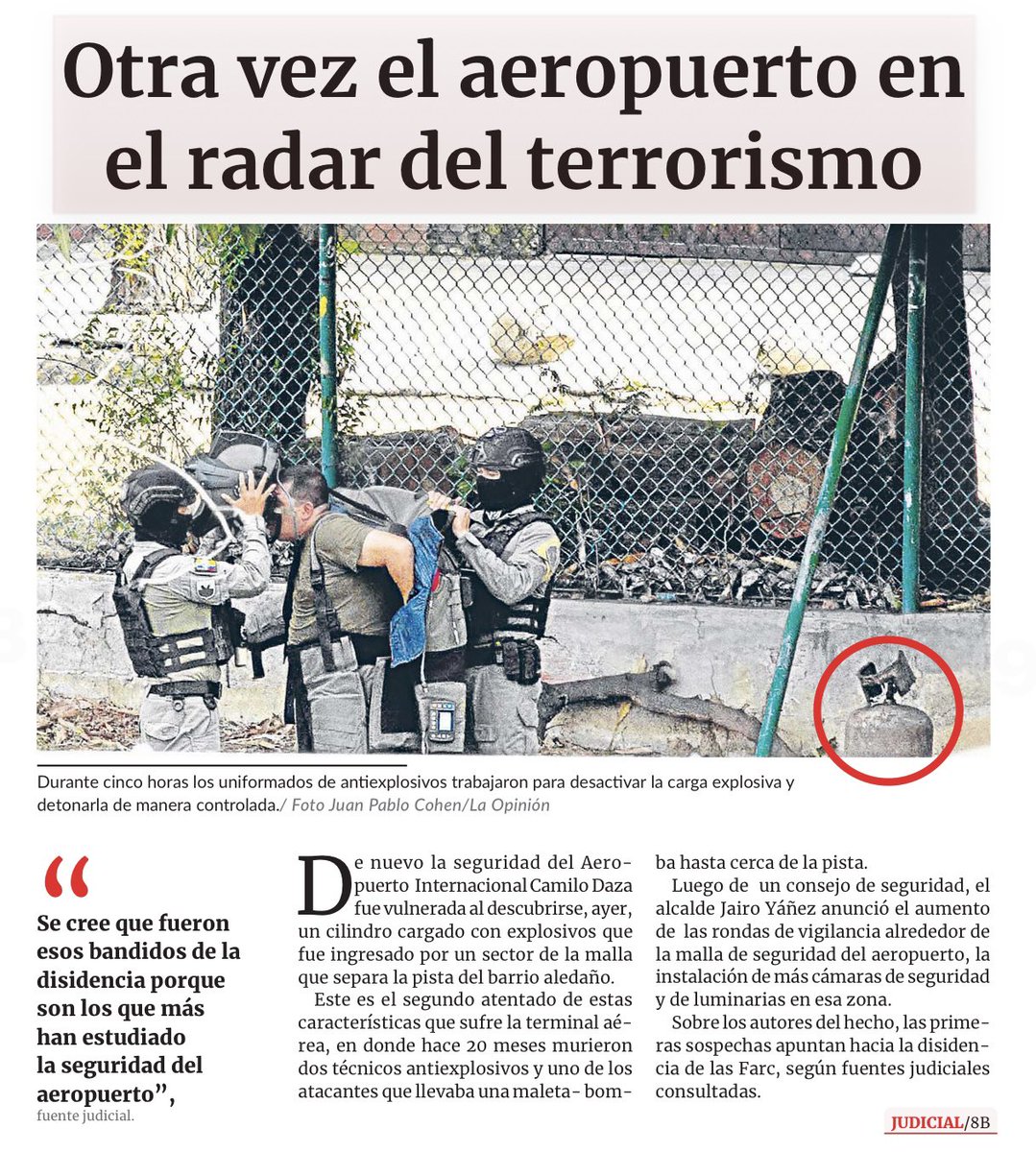 Pedro_Leyva's tweet photo. Desde el año pasado venimos advirtiendo el riesgo que representa que la @PoliciaColombia no tuviera presencia en el Aeropuerto Camilo Daza. Necesitamos seriedad y compromiso de parte de los altos mandos en Bogotá con nuestra región @mindefensa https://t.co/YoB2G2O75k