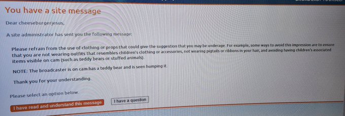 PSA do not use oversized teddy bears to anchor your strapons on #chaturbate. Apparently teddy bears can<a href="/tag/chaturbate"class="tags"><span>#chaturbate</span></a>