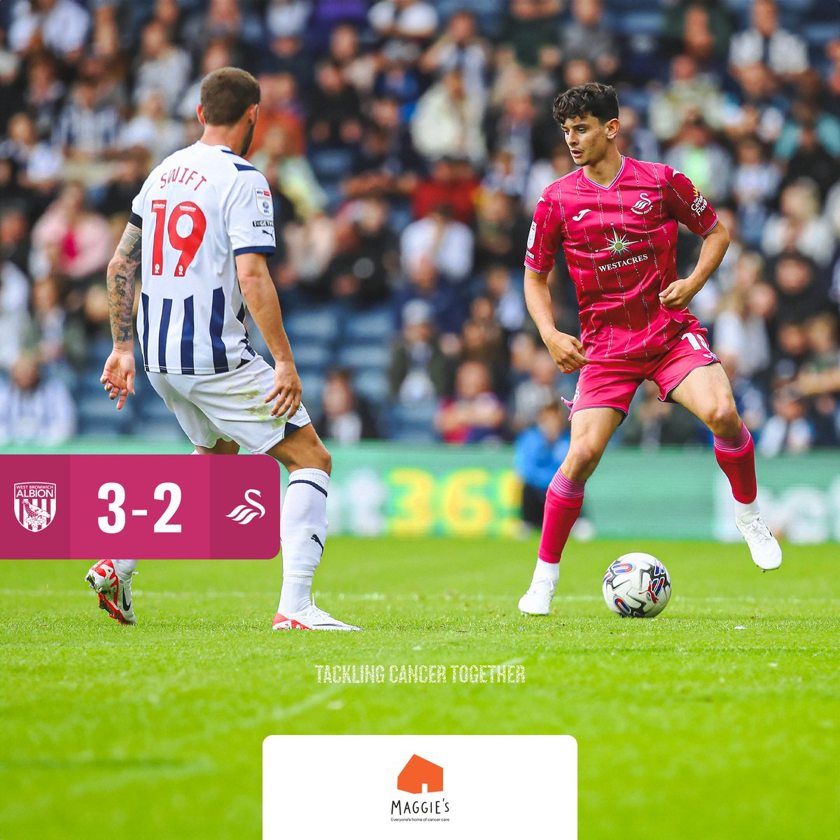 SwansOfficial's tweet photo. FT | 🔵⚪ 3-2 🦢

Defeat on the road. https://t.co/NbV0IXVihx
