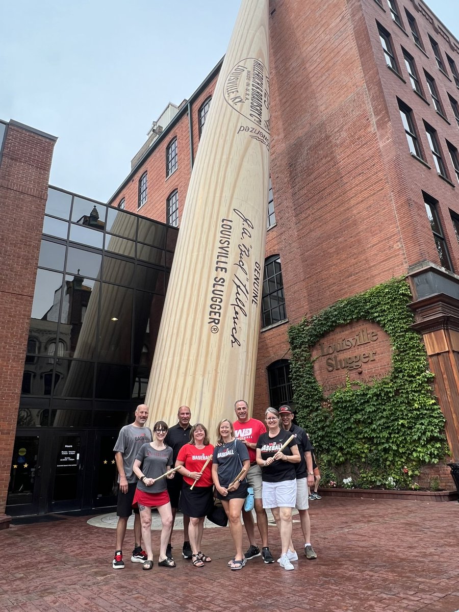 mwebkygrl's tweet photo. Class of ‘22 parents (of numbers 6, 10, 13 and 28) take on the Louisville Slugger Museum! https://t.co/VLfGclMMV5