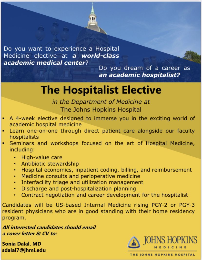 Great opportunity for residents interested in academic hospital medicine! #MedEd #hospitalist