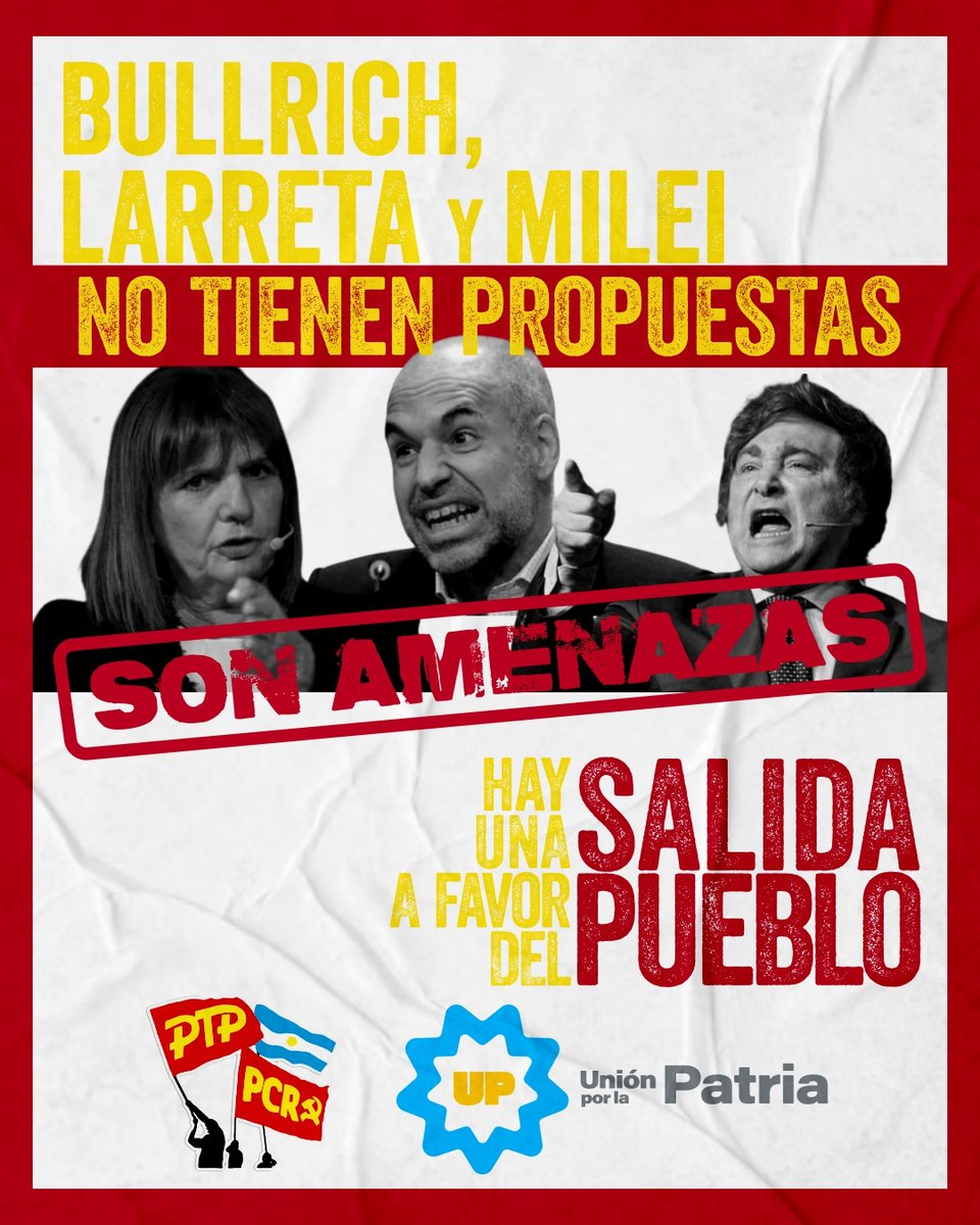 PTPMendoza's tweet photo. 𝐄𝐒𝐓𝐄 𝐃𝐎𝐌𝐈𝐍𝐆𝐎 𝐕𝐎𝐓Á 𝐔𝐍𝐈Ó𝐍 𝐏𝐎𝐑 𝐋𝐀 𝐏𝐀𝐓𝐑𝐈𝐀 🗳️

#UnionPorLaPatria
#Elecciones2023 
#PASO2023 https://t.co/H5T52hZ0Mf