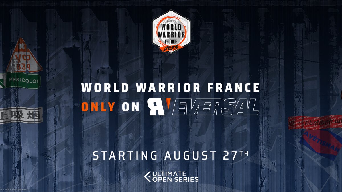 We're delighted to announce that Capcom has entrusted us with the organization of World Warrior France.

Through 5 tournaments, follow the qualification of French players and their chance to reach the Capcom Pro Tour.

Commented and broadcast exclusively on Reversal.

UOS World