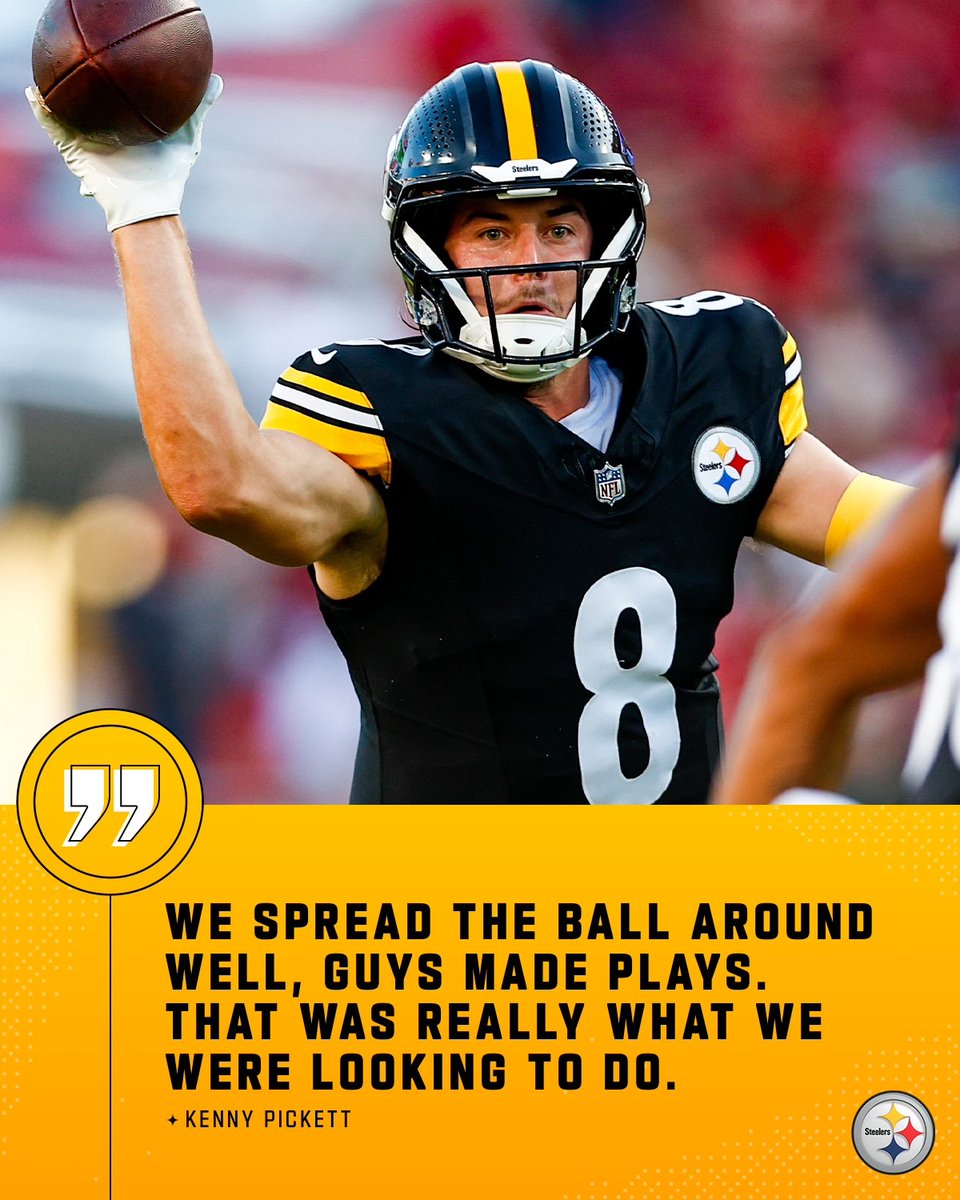 steelers's tweet photo. Great start to the preseason 📈 https://t.co/ca1HF6ztTf