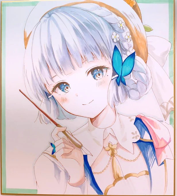 抽選用の色紙はフォンテーヌな綾華ちゃん描きました!新刊お買い上げくださった方でご希望の方に抽選券お配りしますのでお会計時におっしゃって下さい 