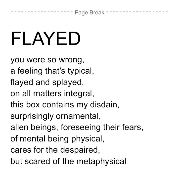 tfburkepoetry's tweet photo. "FLAYED" by T.F. Burke!
https://t.co/Bm9xvGMnh8 !

#poetry #inferredimplications #lyrics #musician #writer https://t.co/a3B8TYRBY6