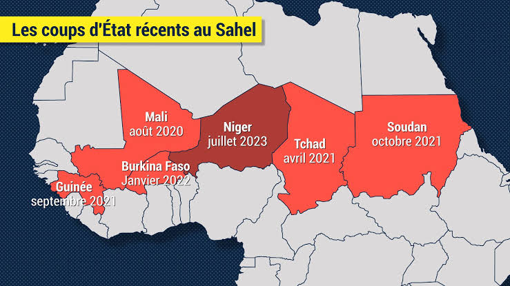 AZ BİLİNENLER 170 

Mali
Sudan
Gine
Çad
Burkina Faso
Nijer

Sahra çölünün güneyindeki 'Sahil' ülkeleri.

Hepsi Müslüman.

TaçlıVirüs Pandemisi sonrası hepsinde darbeler yaşandı.

Sömüren Avrupa/ABD/İsrail.

Alternatif Çin, Rusya.

#İslamBirliği'nde birleştirecek olansa #Türkiye.