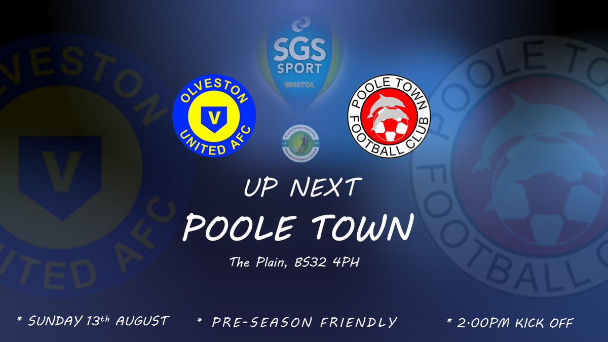 OlvestonWomen's tweet photo. We are back in action again tomorrow as we welcome fellow Step 6 side @PooleTownLadies for our third pre season friendly.

Huge thanks to Poole for travelling at short notice. 

The game will be played on The Plain at Olveston HQ so come on down and show us some support! 💛💙 https://t.co/0NZ87gdsab