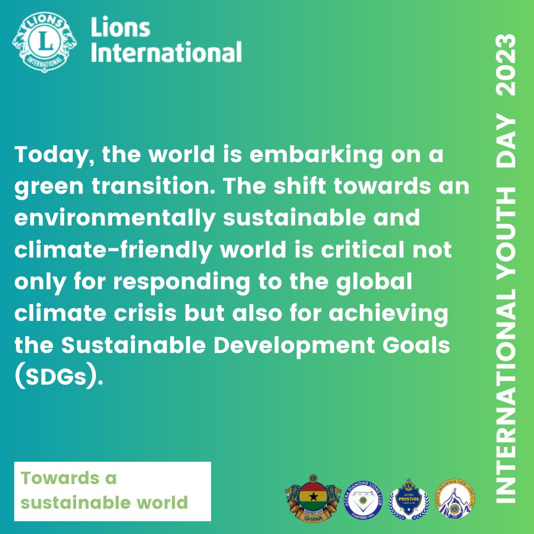 AccraDiamond's tweet photo. Today is International Youth Day , let’s do this #lionsweserve #lionsinternationalclubs #lionsweserve #accradiamondlionsclub https://t.co/FB28l8F30C