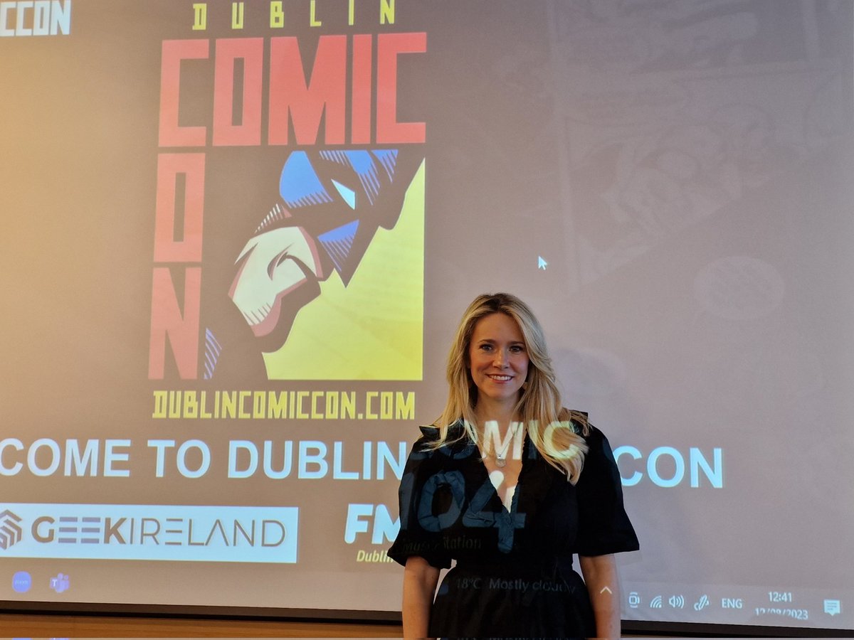 DublinComicCon's tweet photo. Alyson Kiperman Sullivan joins for a creator spotlight about her career and perspective on the industry.
It's just begun in the @Pulsec College room.
#dublincomiccon #dcc2023 #dcc #dublincomiccon2023 #PulseCollege #AlysonKipermanSullivan https://t.co/XJVVAPw0Zp