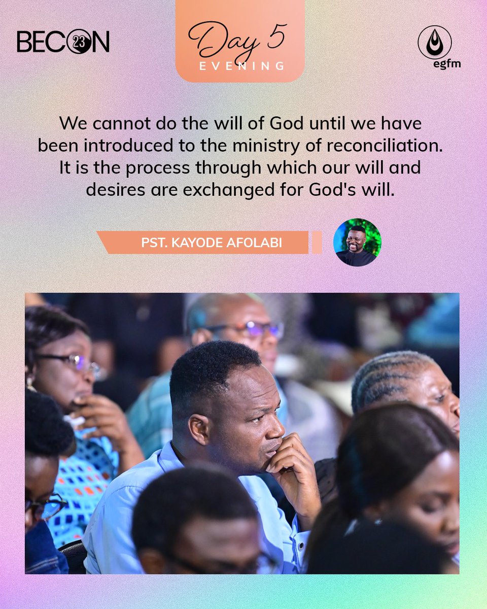EGFMfountain's tweet photo. Below are some excerpts from the ministration of God's Word by Pastor Kayode Afolabi at #BECON23 Day 5 Evening Session.
#PstKayode #BECON23 #EGFM https://t.co/njxqD6ZXF5