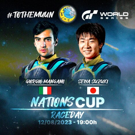 LUAGaming_'s tweet photo. 🗣️ Hoy toca la NATIONS CUP en Ámsterdam!
Nuestros pilotos @MTCRV1 y @Giorgio_57 están listos para representar a sus países en las World Series de @thegranturismo !
⏰ 19:00H
📹 https://t.co/RXGKHaIu4K
#SomosLUA #ToTheMuun 🌙🐮💙 https://t.co/KYVo16ZlBw