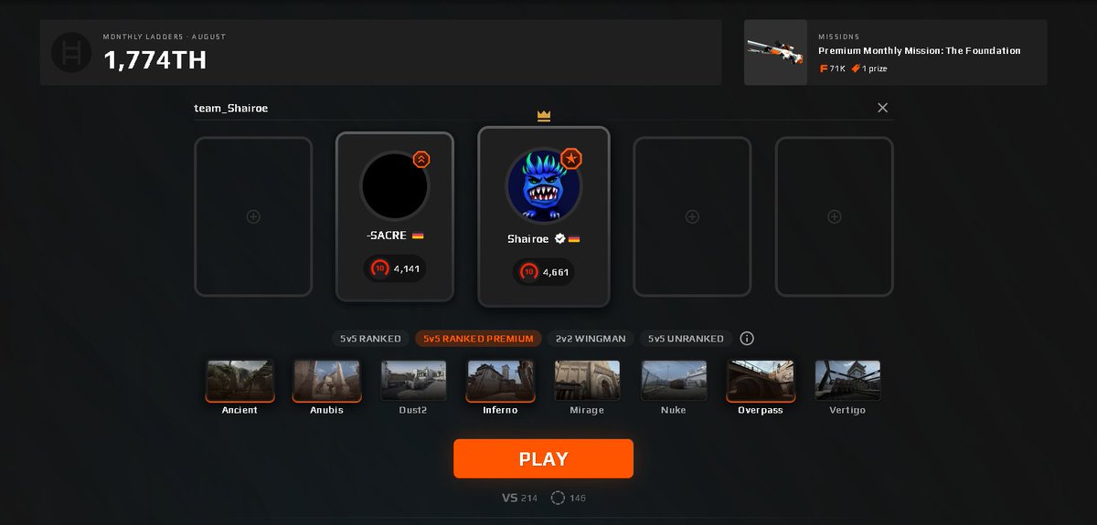 Hey <a href="/FACEIT/">FACEIT</a> <a href="/FACEITcs/">FACEIT CS2</a> <a href="/FACEITSupport/">FACEIT Community Support</a> 
It would be sick if everyone in the party could see &amp; choose what maps you Queueueueue &amp; not just the one whos actually starting the Q then 
The new overlay would be perfect for that