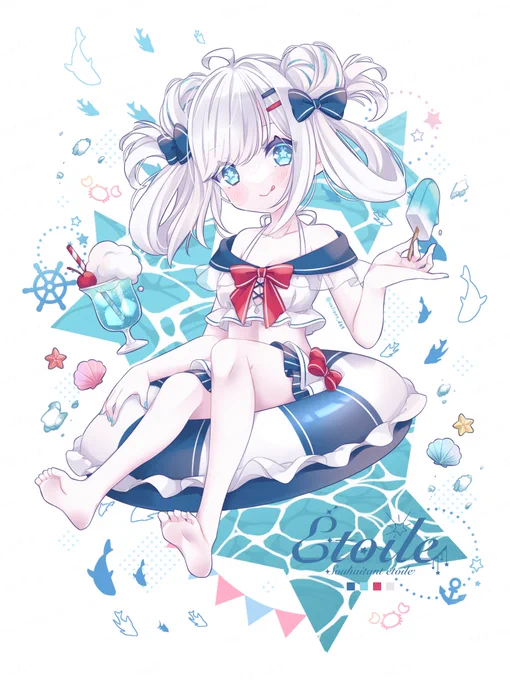 マリン水着 #創作 #オリジナル #ねがいぼしのエトワール
