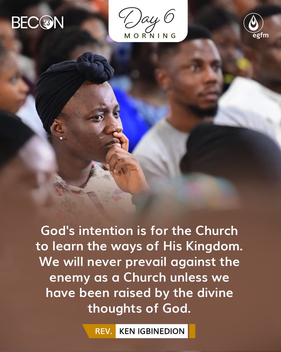 EGFMfountain's tweet photo. Below are some excerpts from the ministration of God's Word by Rev. Ken Igbinedion at #BECON23 Day 6 Morning Session.   
#RevKen #BECON23 #EGFM https://t.co/QfjClUErnN