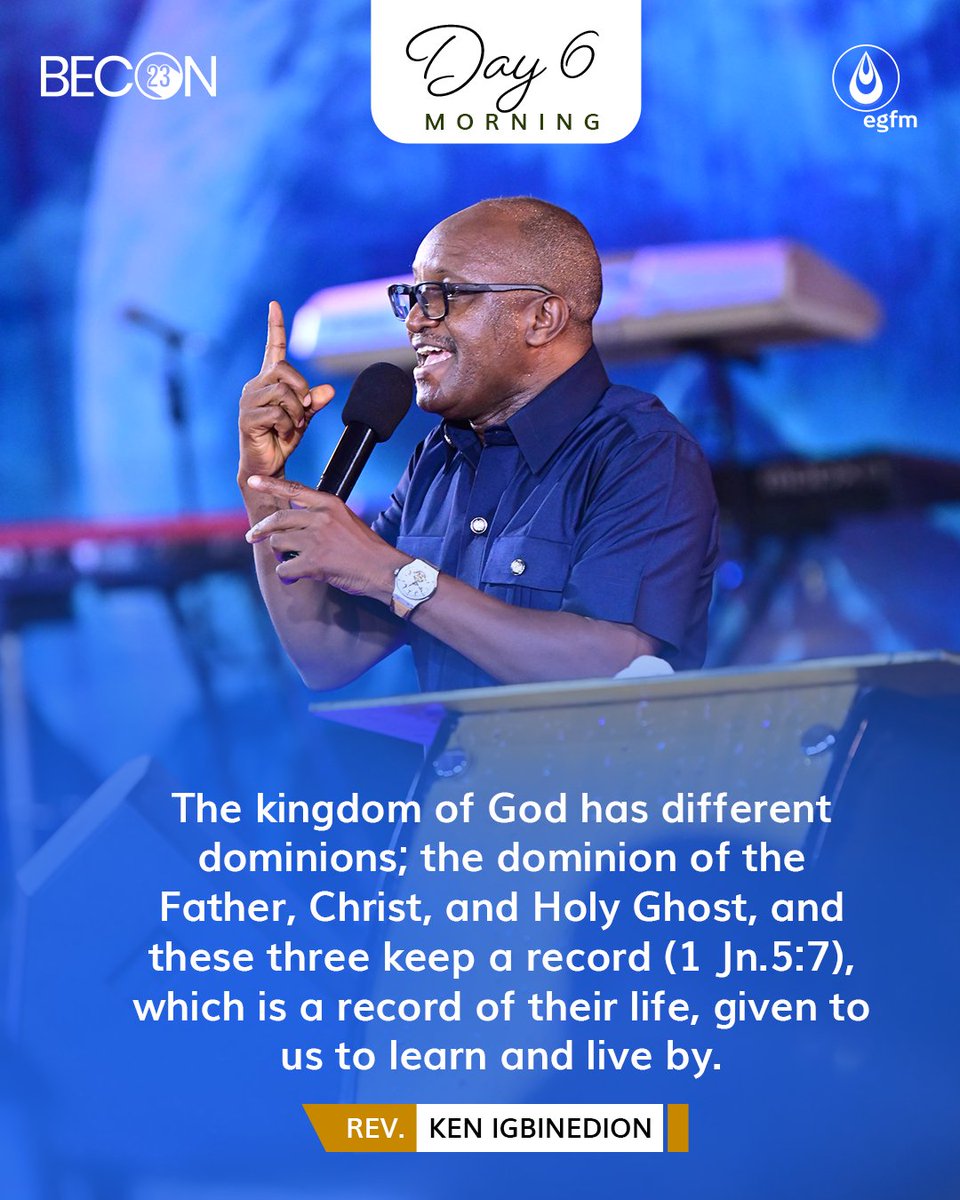 EGFMfountain's tweet photo. Below are some excerpts from the ministration of God's Word by Rev. Ken Igbinedion at #BECON23 Day 6 Morning Session.   
#RevKen #BECON23 #EGFM https://t.co/QfjClUErnN