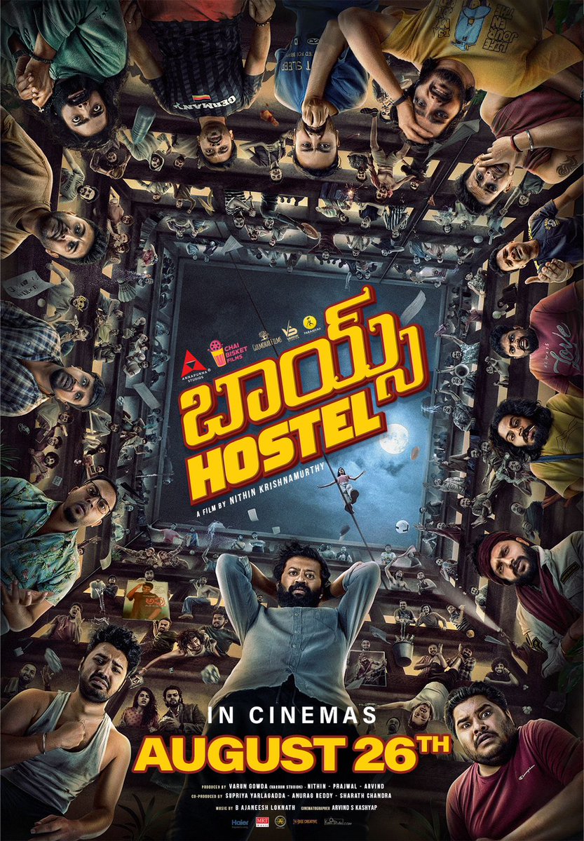 Telugu Film Producers Council (@tfpcin) on Twitter photo This month, the boys will take you all on an insanely fun ride 🤩
#BoysHostel grand release worldwide on August 26th 💥💥
#ComeOnBoys
<a href="/AnnapurnaStdios/">Annapurna Studios</a> <a href="/ChaiBisketFilms/">Chai Bisket Films</a> <a href="/anuragmayreddy/">Anurag Reddy</a> @SharathWhat <a href="/GulmoharF/">Gulmohar Films</a> <a href="/VarunStudios/">Varun Studios</a> <a href="/ParamvahStudios/">Paramvah Studios</a> #NithinKrishnamurthy #ArvindKashyap This month, the boys will take you all on an insanely fun ride 🤩
#BoysHostel grand release worldwide on August 26th 💥💥
#ComeOnBoys
<a href="/AnnapurnaStdios/">Annapurna Studios</a> <a href="/ChaiBisketFilms/">Chai Bisket Films</a> <a href="/anuragmayreddy/">Anurag Reddy</a> @SharathWhat <a href="/GulmoharF/">Gulmohar Films</a> <a href="/VarunStudios/">Varun Studios</a> <a href="/ParamvahStudios/">Paramvah Studios</a> #NithinKrishnamurthy #ArvindKashyap