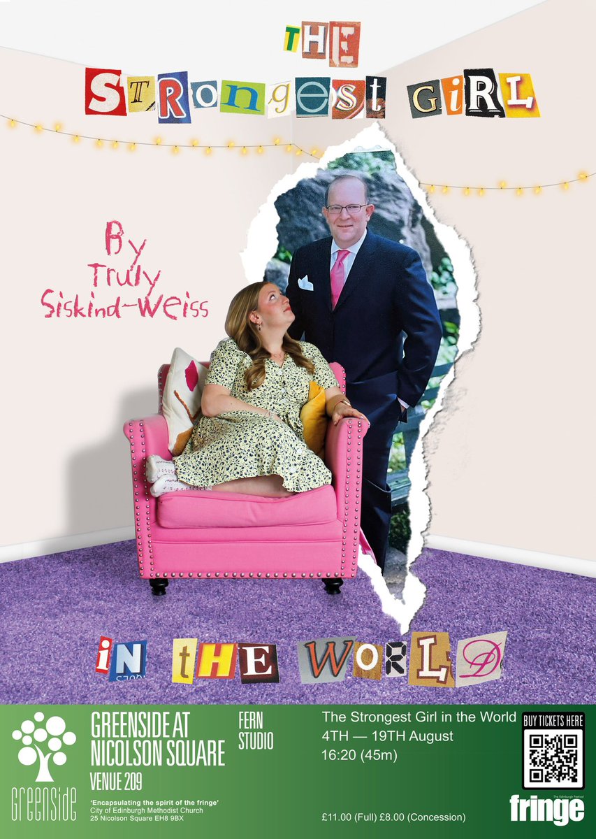 stronggirlplay's tweet photo. We’re not far from selling out our show tonight! If you’re around at 4:20 today, come help us have our first sell out performance of The Strongest Girl in the World! @greenside Nicholson square #edfringe #FillYerBoots #femfringe https://t.co/jklhvBpJkb