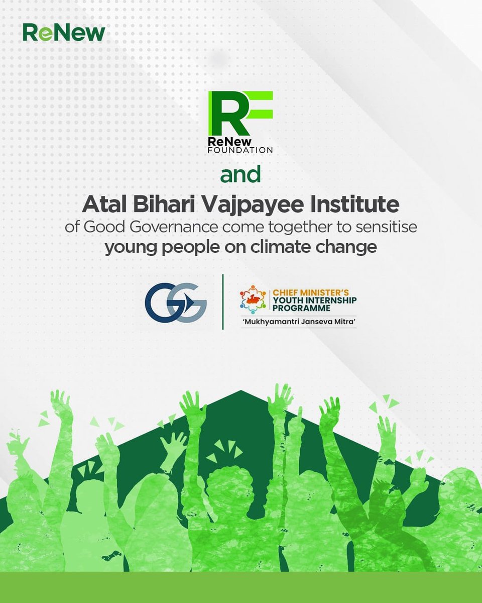 On this #InternationalYouthDay, <a href="/ReNew_Fdn/">ReNew Foundation</a> and <a href="/AIGGPA/">AIGGPA</a> enter into a partnership to sensitise 9000 Jan Sewa Mitras on climate, environment and conservation.

Through ReNew’s Young Climate Leadership Curriculum, this partnership aims to spread the message of climate action to
