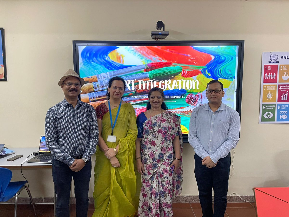 TarannumBhasin's tweet photo. Inspired by the insightful presentation by @PreetiChanana1, @Mohit21471643 @agrahari_sunil on Transforming education thru seamless #Artintegration across subjects. Kudos for fostering creativity &amp; learning! @ashokkp @y_sanjay @pntduggal @sunandask21 @SDG4QEducation @cbseindia29 https://t.co/YF6EMzxMMX