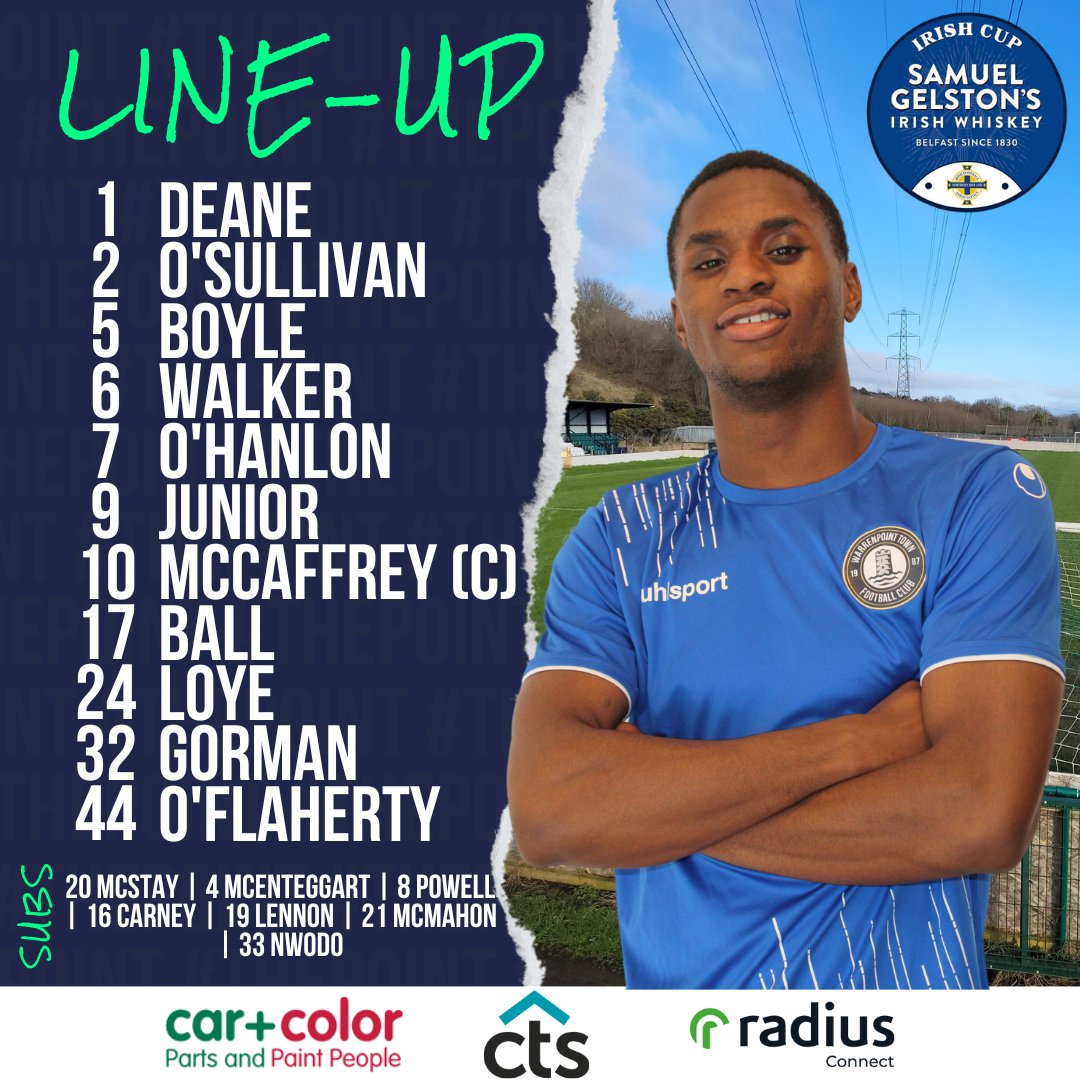 𝗦𝘁𝗮𝗿𝘁𝗶𝗻𝗴 𝗫𝗜

Your Warrenpoint Town team to face Belfast Celtic this afternoon⚔️

#WTFC #ThePoint