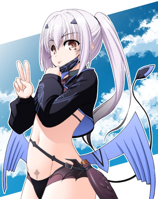 水着メリュジーヌ～ ポニテとか最高ですね(≧▽≦) #FGO