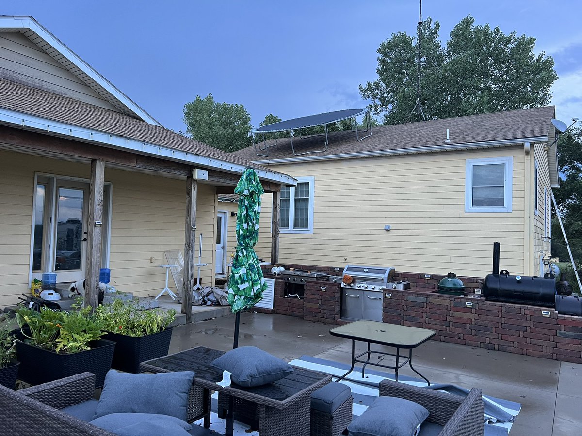 kpmwinfield's tweet photo. @FrankWaughKAKE @JayPraterKAKE woke up at 4:20 this morning to another round of storms and a big thud. Had I not witnessed it I’d be asking some questions this morning… https://t.co/lB9aA1lxXk