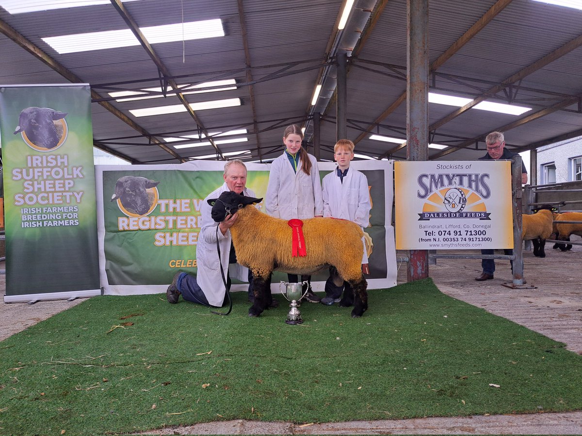 Winner of the open ram lamb class Mark Grealy 2nd place Matt Pearse