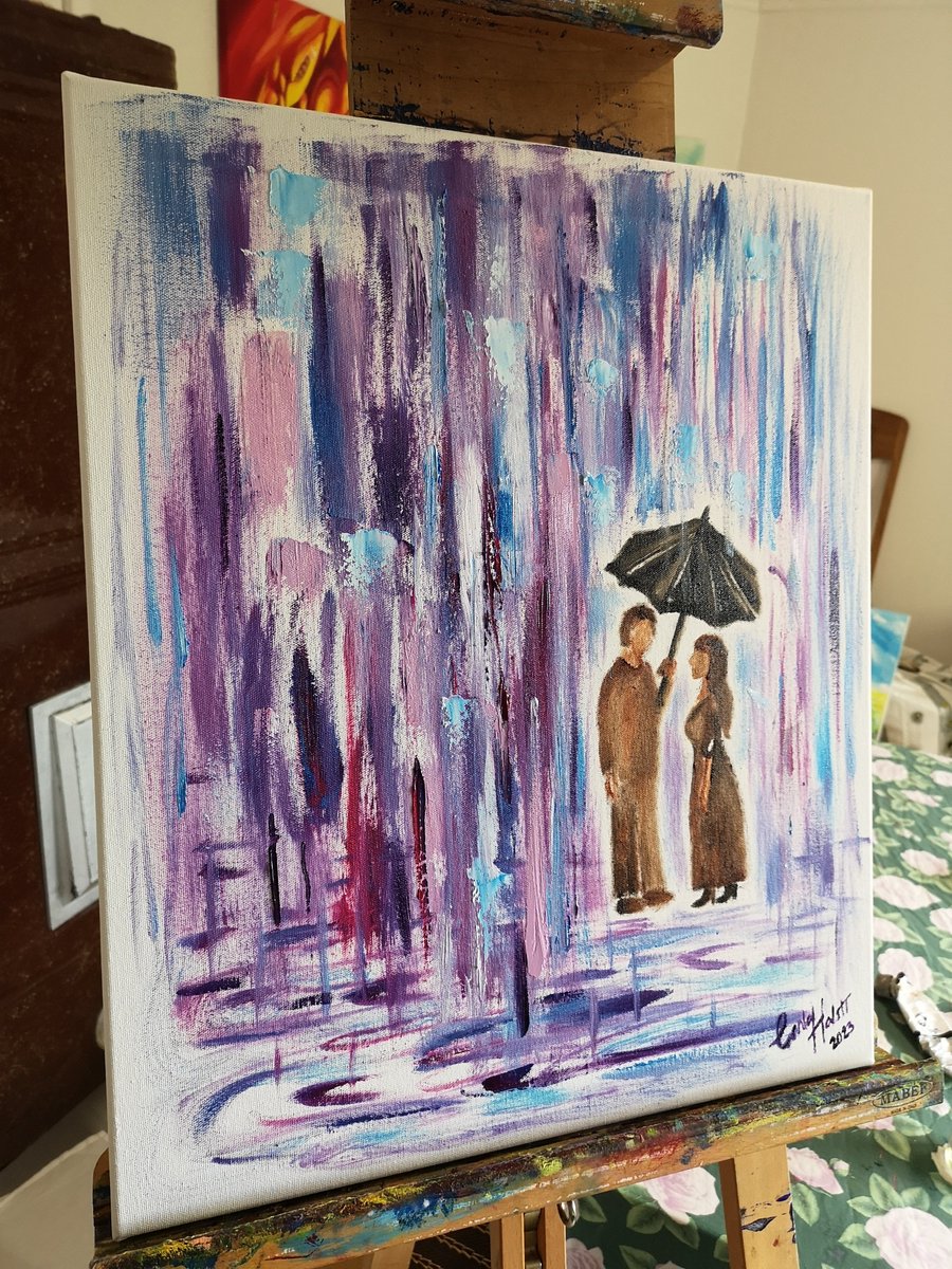 CarlaGrace91's tweet photo. "Goodbye" (46x55) oil painting. New painting, many different stories, symbolism &amp; lots of paint with bold brushstrokes 🥰🎨 #art #painting https://t.co/HelecflIQ8