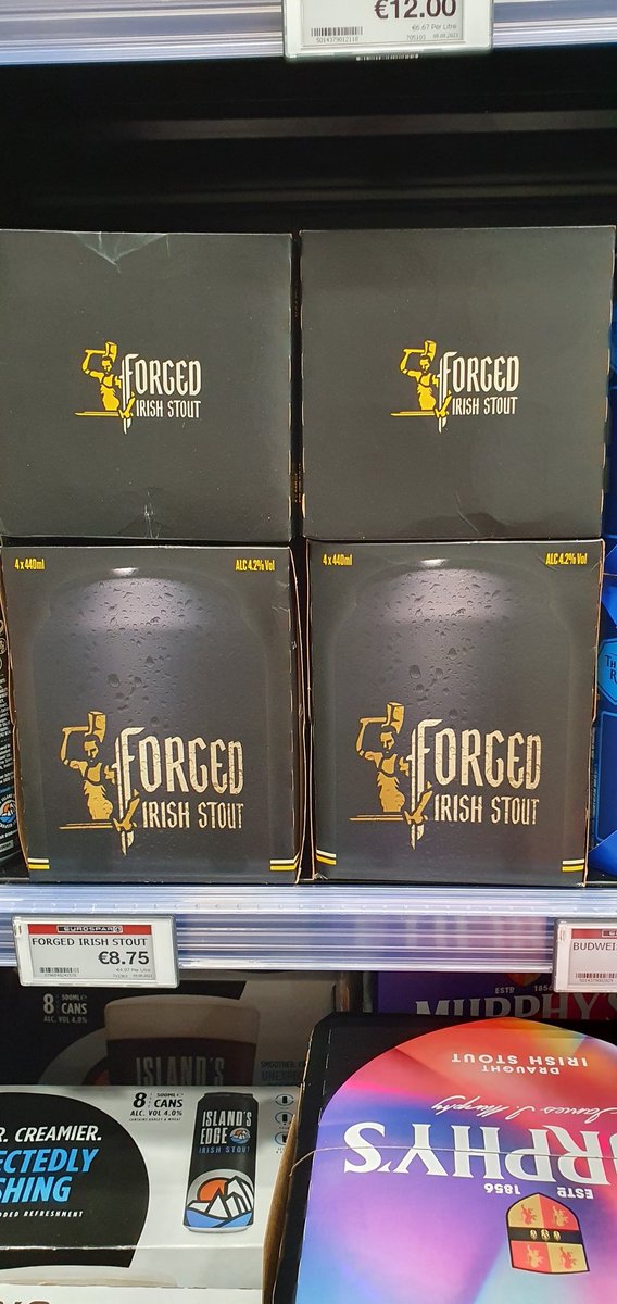 SBruts's tweet photo. @ForgedStout Now ON SALE at our Eurospar in Cobh. Got to try some myself before launch. Another KO for @TheNotoriousMMA!! 

Thanks to the Forged team for the goodies. https://t.co/kT29ZQFS53