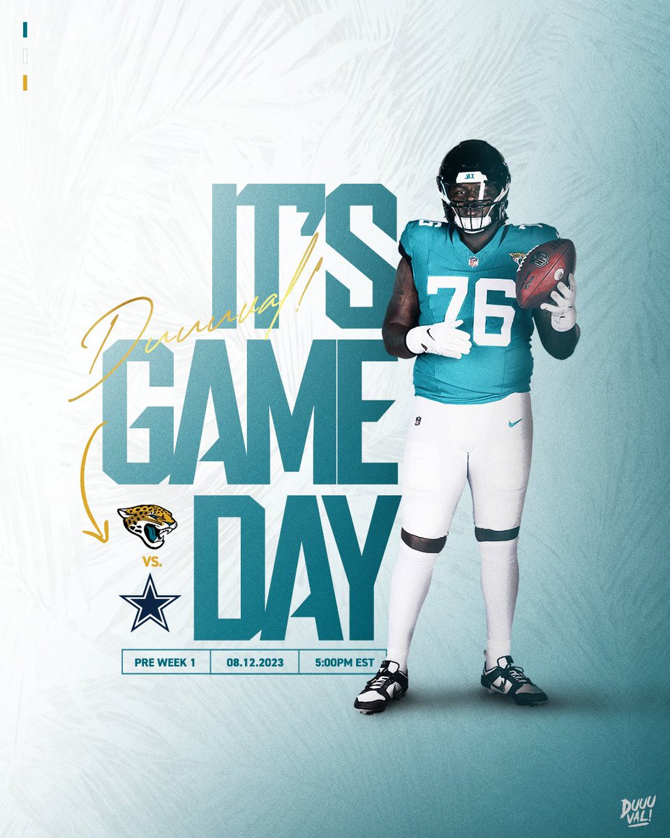 Jaguars's tweet photo. Good morning and HAPPY GAMEDAY!

#JAXvsDAL | #DUUUVAL https://t.co/Rj48bPK362
