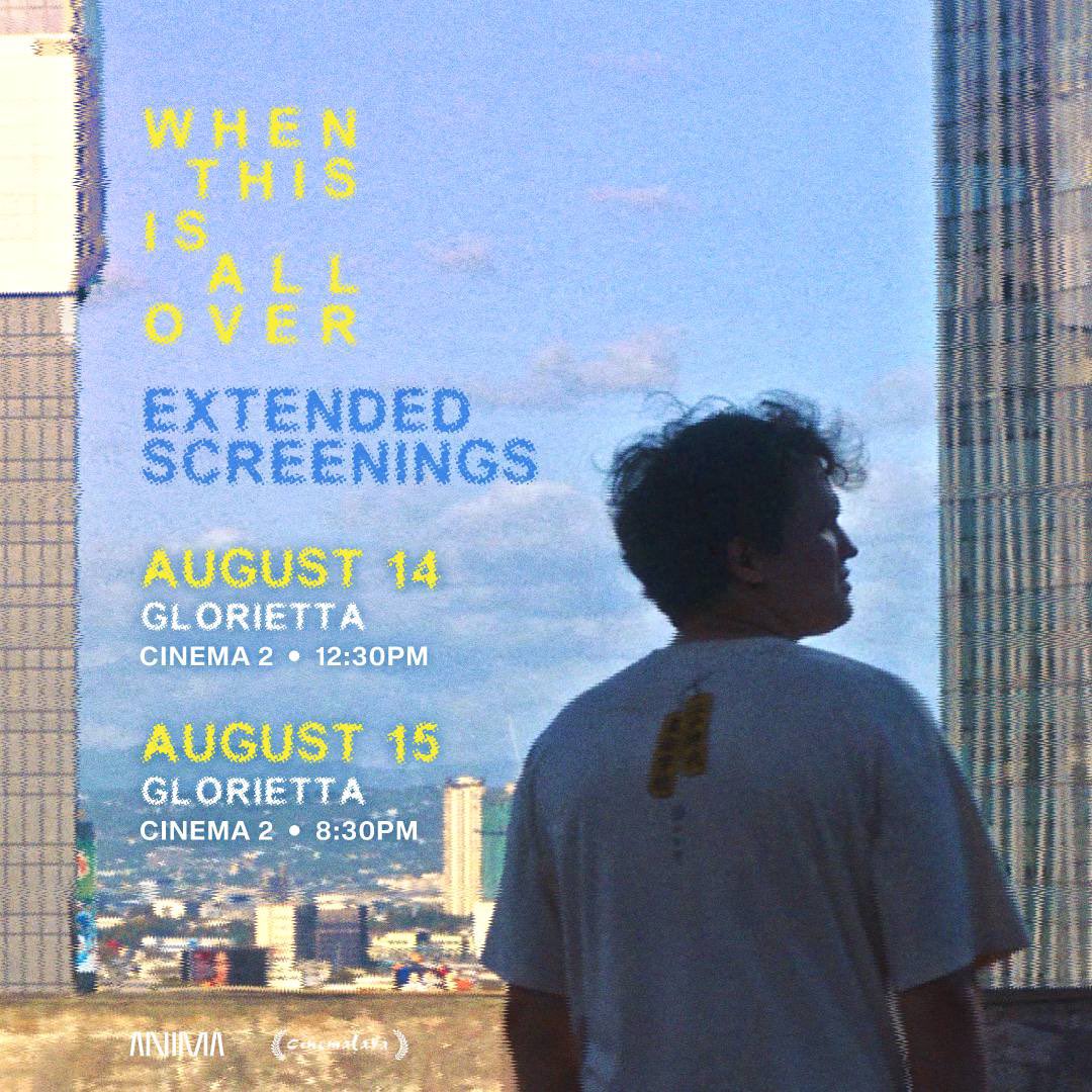 animastudiosph's tweet image. ‼️ Extended screenings for When This Is All Over ‼️

Catch it before it is all over! Buy your tickets here 👇🏼

AYALA CINEMAS:
sureseats.com/theaters/movie…

#WhenThisIsAllOver #Cinemalaya2023