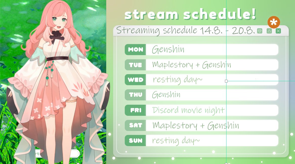annielczkr's tweet photo. Next week streaming schedule~
... ✿°•∘ɷ∘•°✿ ..
#twitchstreamer #streamweek #Vtuber #schedule https://t.co/cSRhab4LSD
