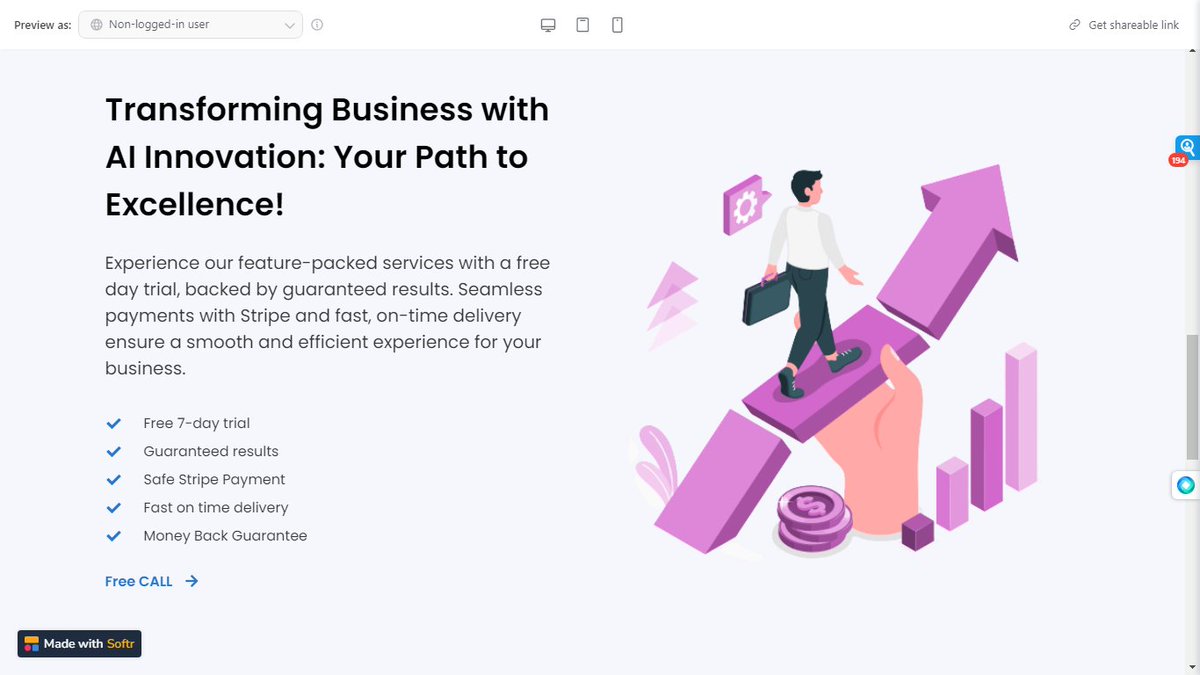 BetterBeRiCH's tweet photo. Made Call To Action🚀from @softr_io https://t.co/YEe8jgCHvn