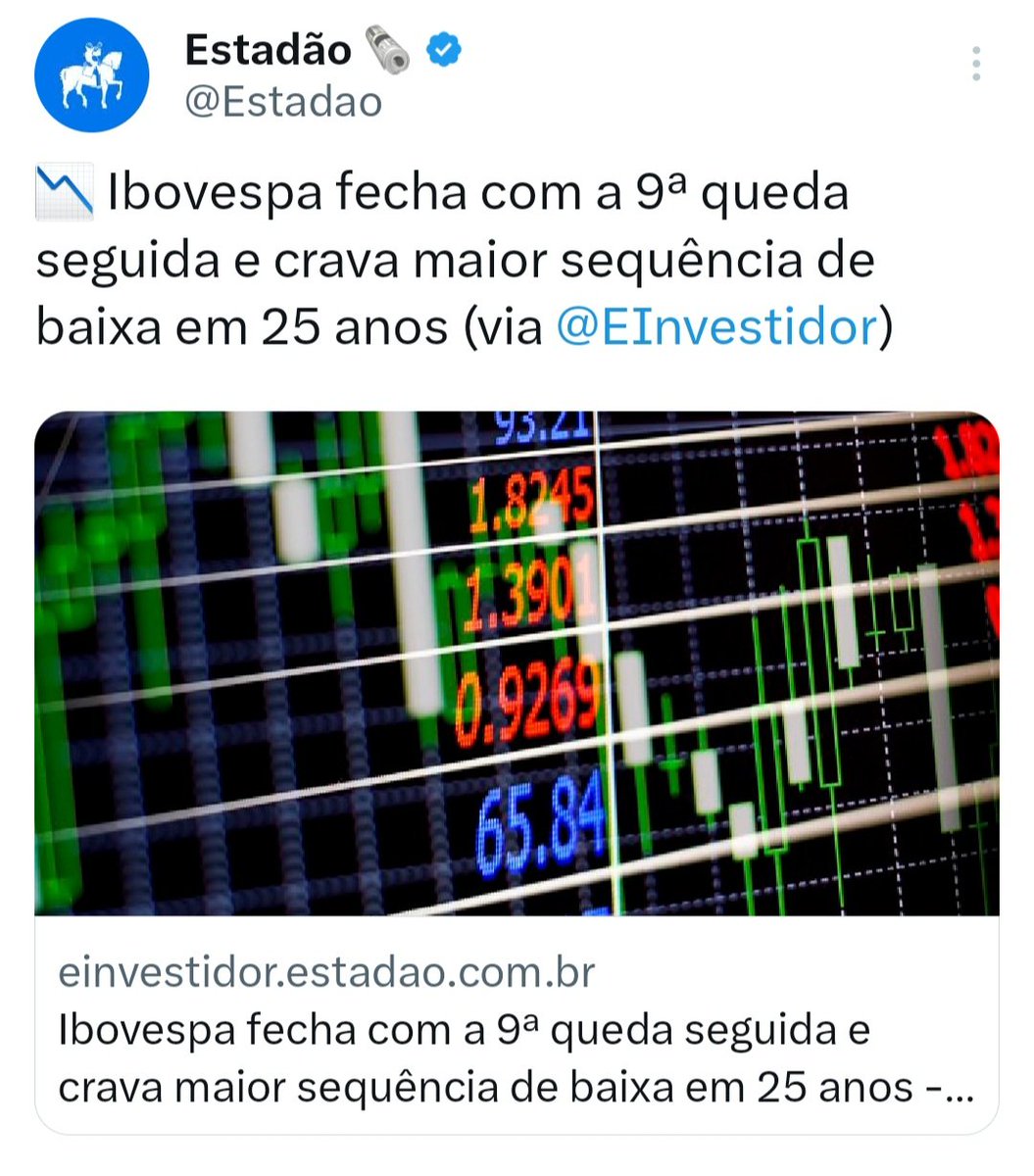 Enquanto vc tá sendo distraído com o que eles querem que você olhe, um circo monumental em cima de quem eles não gostam; o Brasil tá quebrando e como vc tá distraído, vc nem tá reclamando. 9 dias de queda consecutiva na bolsa, varejistas fechando, gasolina subindo. Mas fala das…