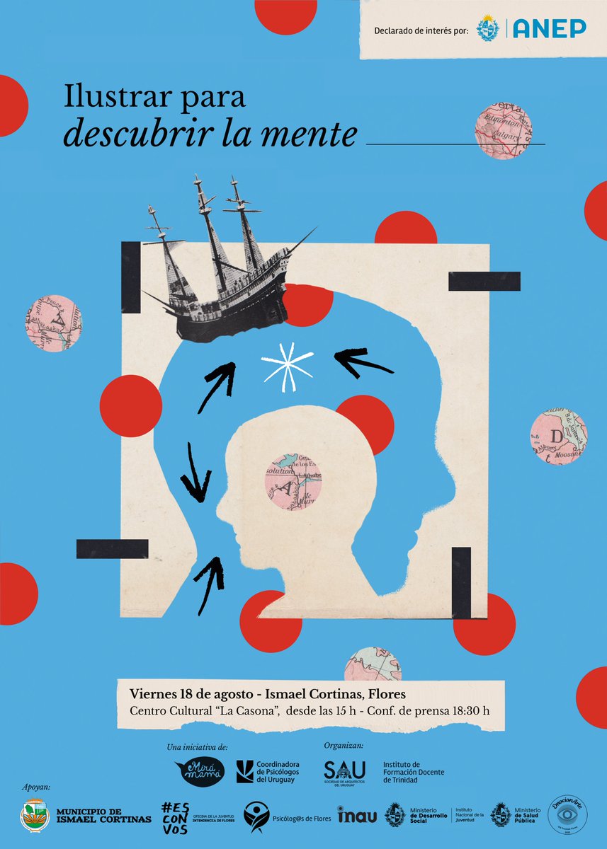 blog_miramama's tweet photo. Con gran alegría les contamos que el próximo viernes 18, nuestra expo "Ilustrar para descubrir la mente" llega a la localidad de Ismael Cortinas, en Flores.

Seguimos recorriendo el país para hablar sobre #saludmental - ¡Todos invitados! https://t.co/M6781EVv3u