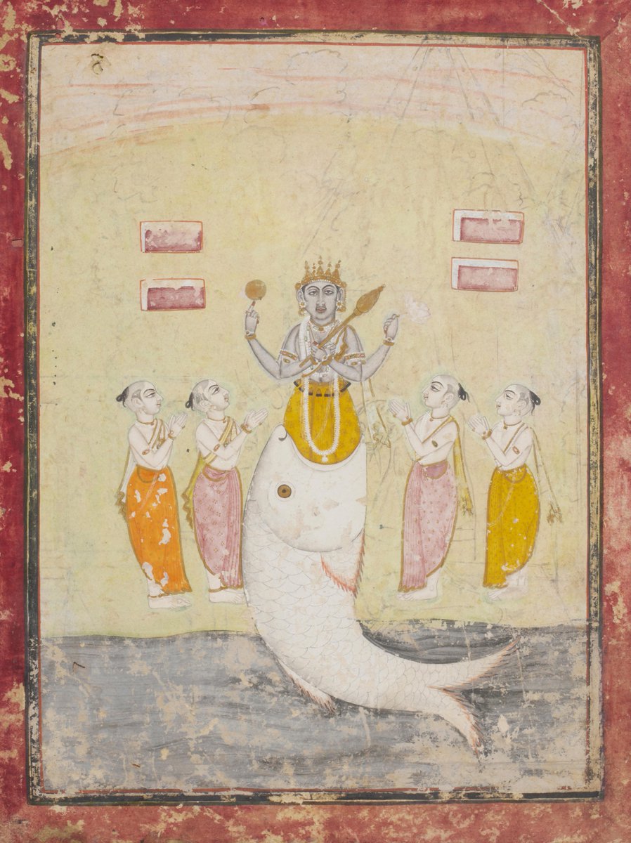 hinduaesthetic's tweet photo. Viṣṇu in his matsyāvatāra
Murshidabad, circa 1780 https://t.co/9Hz1uVcj2m