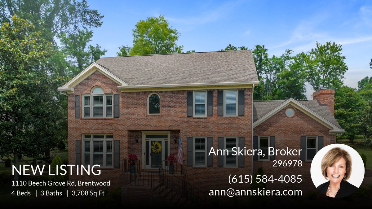 askiera's tweet image. 📍 New Listing 📍 Take a look at this fantastic new property that just hit the market located at 1110 Beech Grove Rd in Brentwood. Reach out here or at (615) 584-4085 for more information

Kind Regards,                           
A... homeforsale.at/1110_BEECH_GRO…