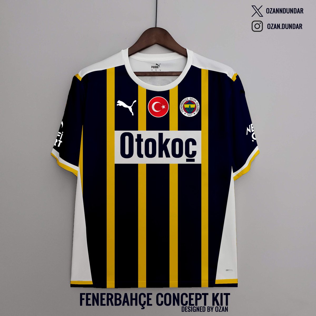 Fenerbahçe x Puma Çubuklu Nostalgia Concept Kit Design. 
#fenerbahçe #forma #conceptkit #süperlig