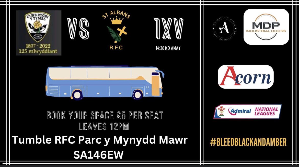 thebunsrfc's tweet photo. GAME DAY FOR BOTH SENIORS AND YOUTH.

AWAY PRE SEASON FIXTURES FOR BOTH TEAMS

📍 1st v TUMBLE RFC 
📍 YOUTH v ABERDARE 

#BLEEDBLACKANDAMBER 🖤💛🖤💛 https://t.co/ucfKkkoodM