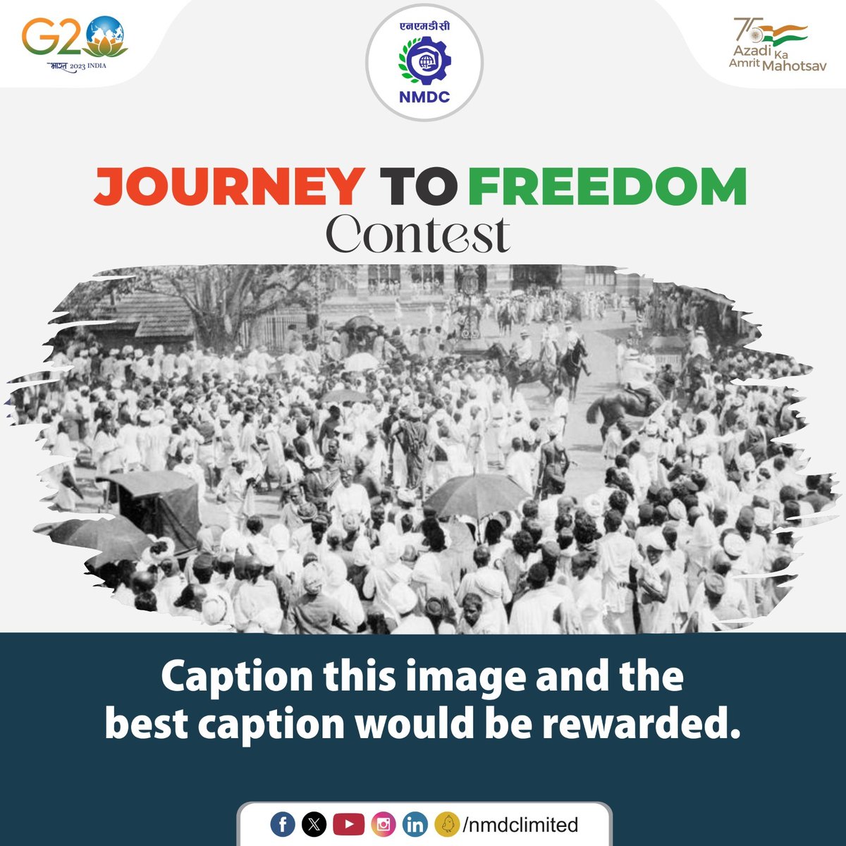 #Contest #ContestAlert 
Put your creativity to the test! Share your best caption for the photo above and get the opportunity to win an exciting prize. Let the captions flow! #JourneyToFreedomContest #MeriMatiMeraDesh

T&amp;C: bit.ly/3Yq0TEN