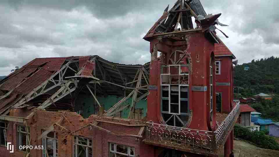 MannShein1's tweet photo. CNA attacked the LIB268 of heinous SAC in #Phalan town at 01:00 hrs in this morning,2 hrs fighting,many casualties from SAC side & seized weapons. After that terrorist SAC launched airstrike onto the Yanhtalo vlg,a church was destroyed &7 people wounded.#Chin
#2023Aug12Coup https://t.co/YaDbeT04aQ