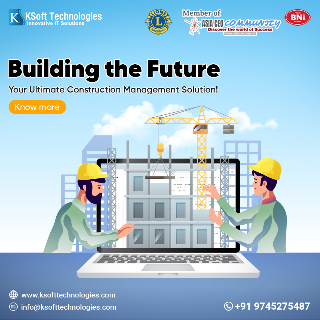 ksofttech's tweet image. Building the Future Your Ultimate Construction Management Solution!
#constructionsoftware
#erp
#construction #KsoftWebsiteMovement #LetsGrowBusinessWithKsoft