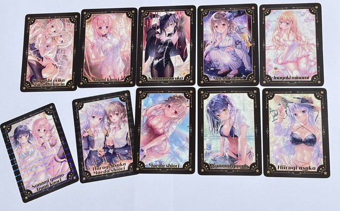 トレーディングカードと当たり色紙です
色紙は6枚描いたので当たる率が上げります

明日よろしくお願いします 