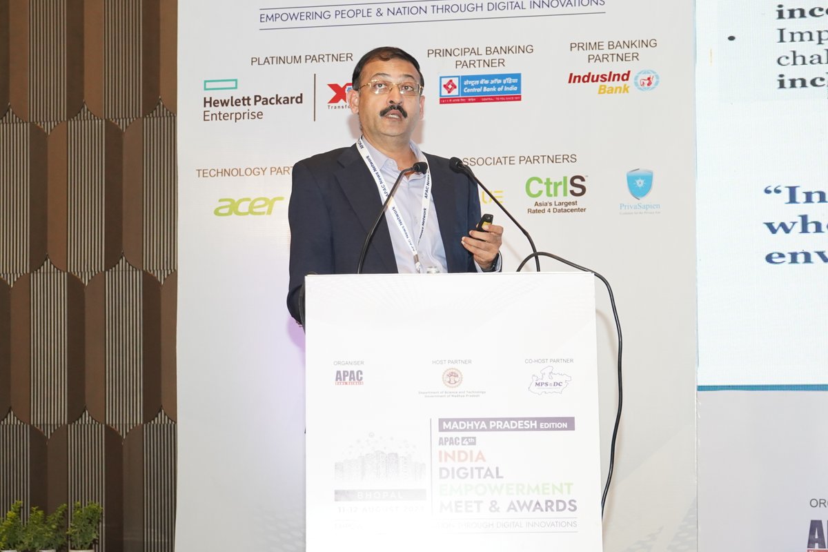 Apacnewsnetwork's tweet photo. Panel Discussion on Governance Transformation through New Age Technologies-Challenges &amp; Opportunities &amp; ICT Enabled Infrastructure Revamp at the 4th ‘APAC IDEM &amp; Awards-MP’ on 11 Aug (Day 1) in Bhopal.
#IDEMMP @SanjayKolte_IAS @SmartPune @naresh_n8 @ITTripura @tdbgoi https://t.co/BM0l4zGqQs