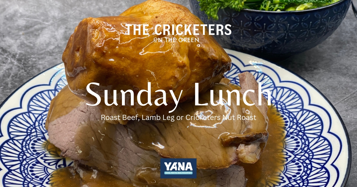 This Sunday we are serving Roast Beef, Roast Lamb Leg or Cricketers' Nutroast if that's your thing. 

If you'd like to join us please give us a call on 01263 761 649