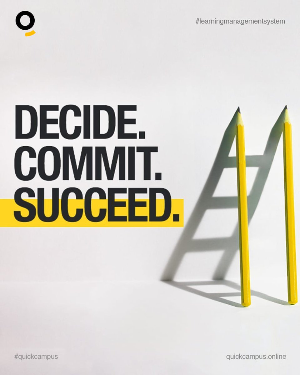 joinquickcampus's tweet image. 🚀 Make the choice, seal the deal, embrace victory! Decide. Commit. Succeed. Your journey to excellence starts now. 💪📚#QuickCampus #QuickCampusLearning #education #school #schoolmanagementsystem #quickcampusonline  #Quicktouch #QT #schoolmanagement #schoolerpsoftware