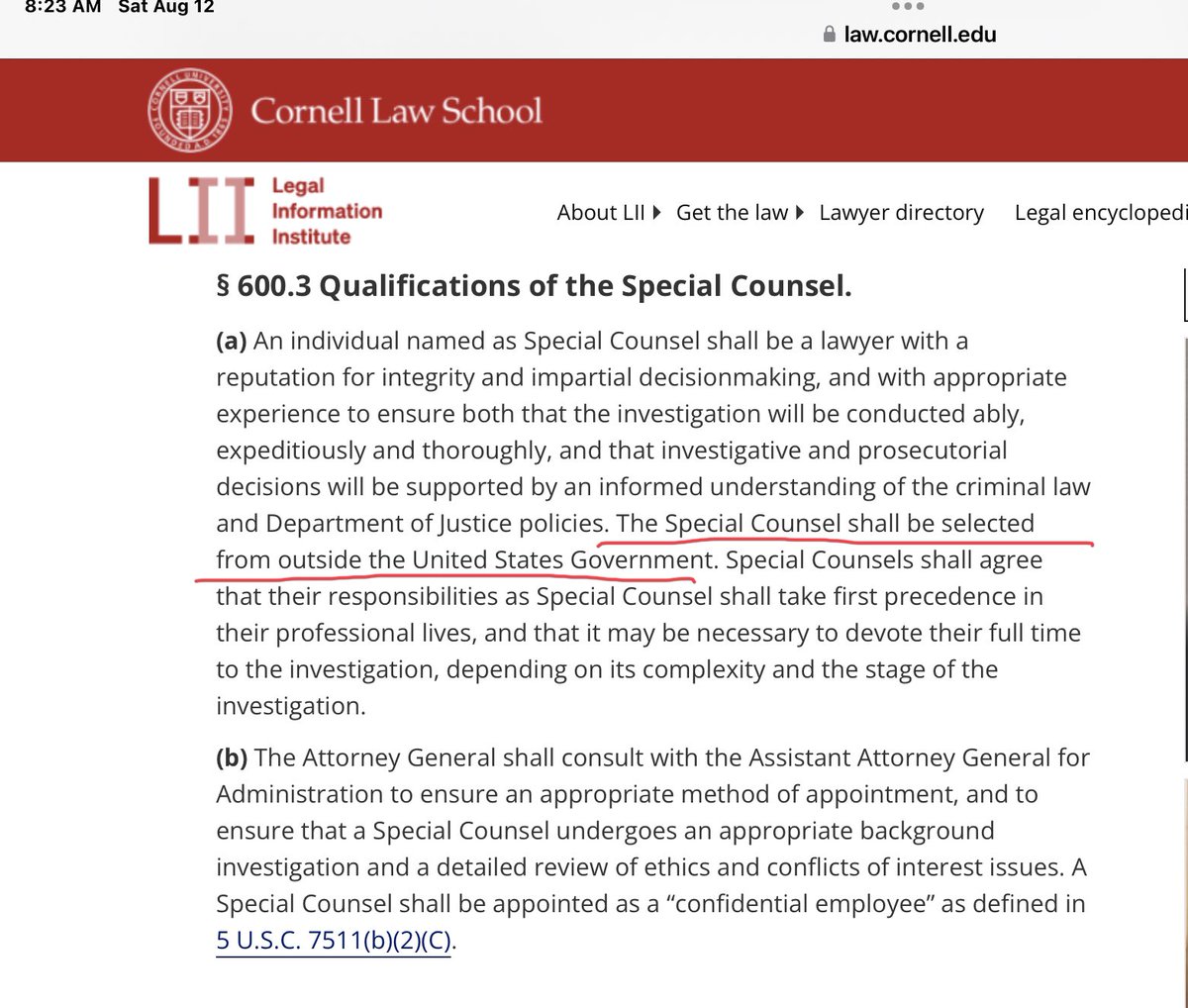 greta's tweet image. Oh brother….A/G Merrick Garland did not read the statute before making David Weiss Special Prosecutor; Weiss is currently employed by the govt (US Atty/Del)…I think we need a special counsel but let’s follow the law in picking and let’s pick someone from the middle of the…